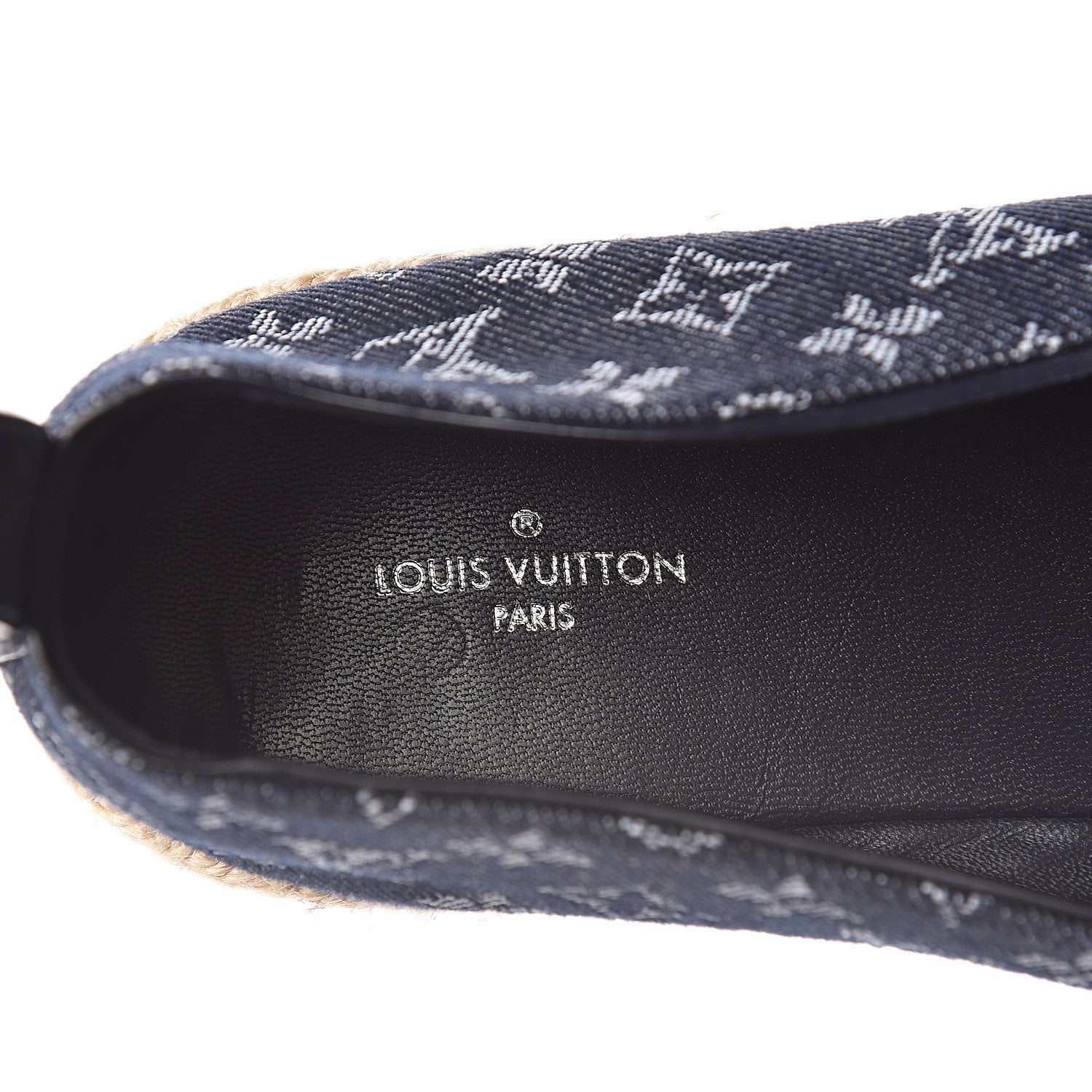 Louis Vuitton Monogram Denim Waterfall Espadrille 41 Marine 7 of 8