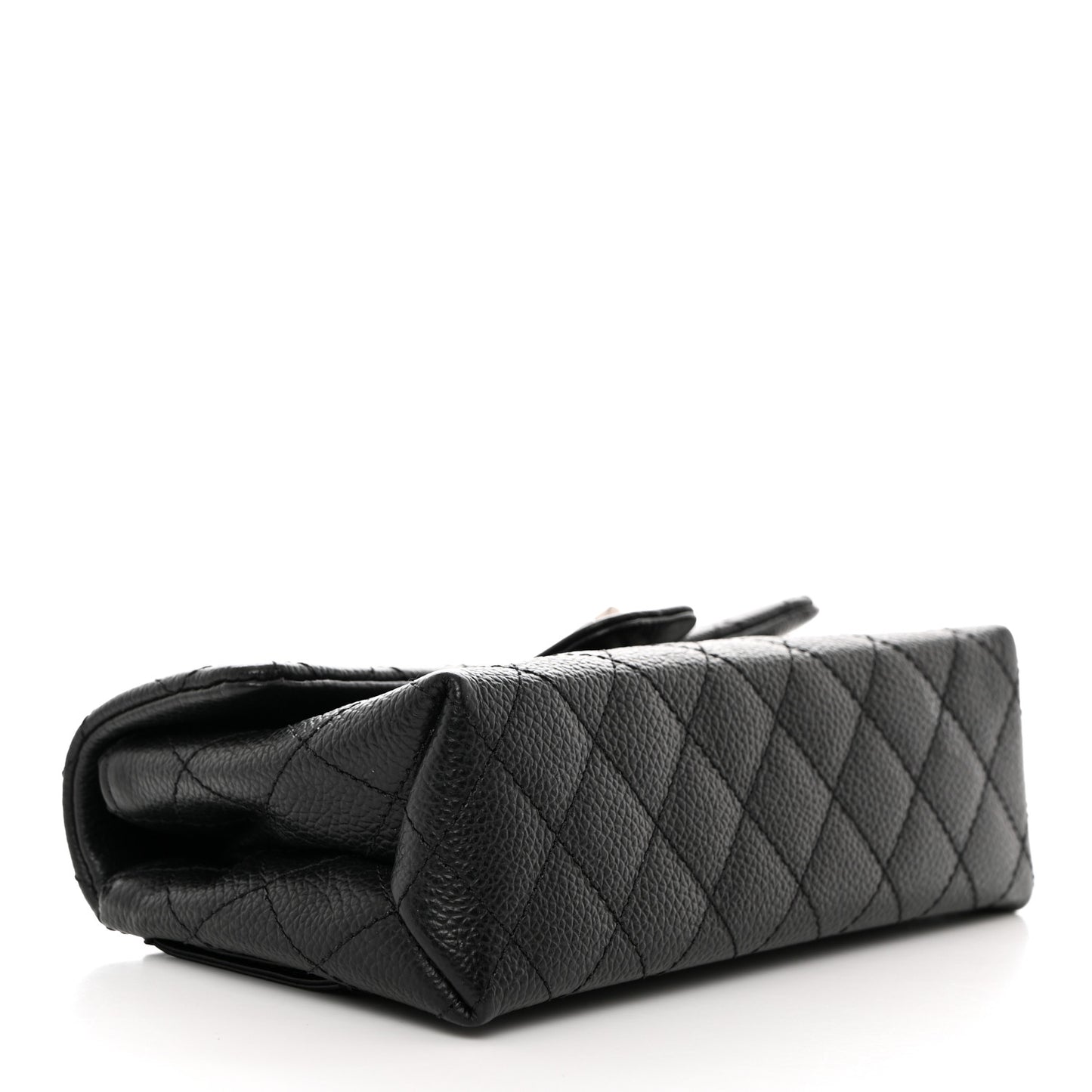 Grained Calfskin Quilted 2.55 Reissue Flap Belt Bag Clutch Black