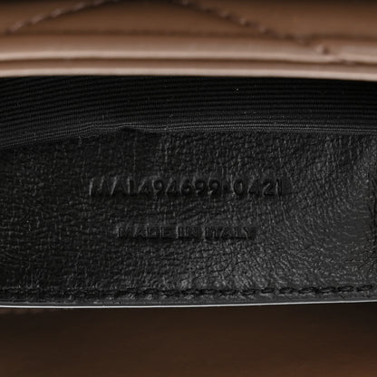 Saint Laurent Calfskin Y Quilted Monogram Small Loulou Chain Satchel Dark Beige 7 of 11