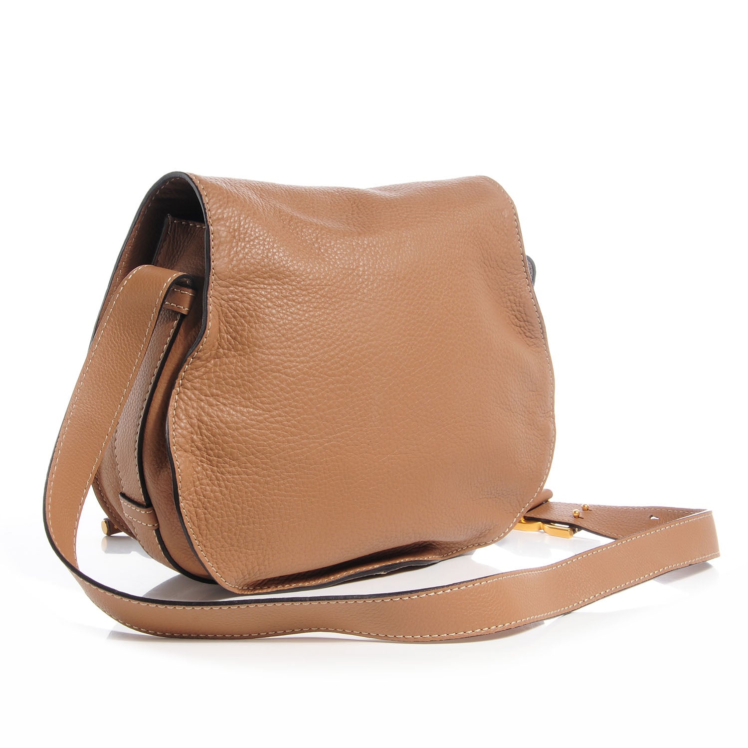 Chloe Calfskin Medium Marcie Round Crossbody Bag Nut 3 of 10