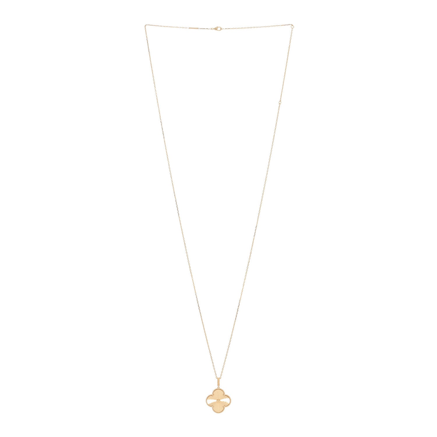 Van Cleef & Arpels 18K Yellow Gold Guilloche Magic Alhambra Long Necklace 2 of 5