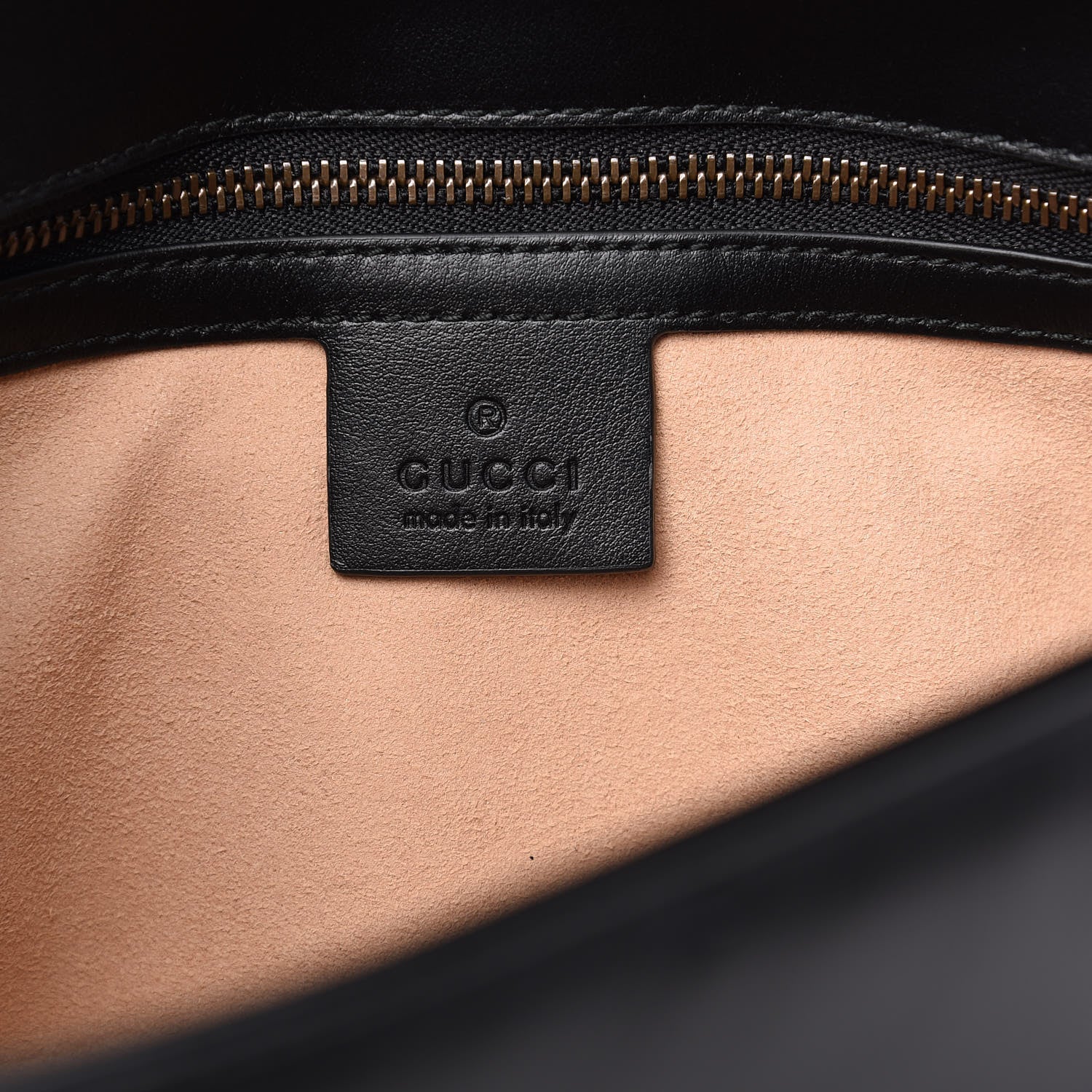 Gucci Calfskin Matelasse Small GG Marmont Shoulder Bag Black 5 of 10