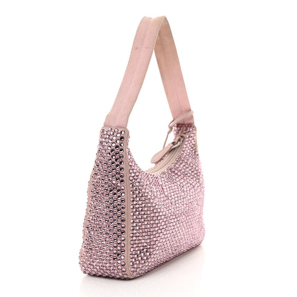 Prada Satin Crystal Mini Re-Edition 2000 Bag Alabastro 3 of 13