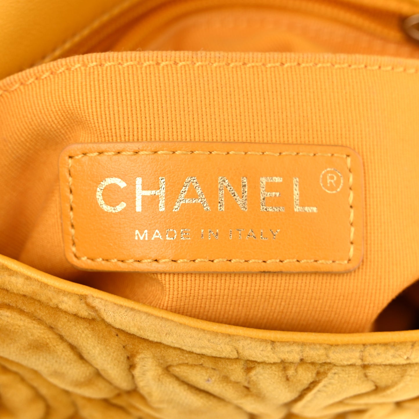 Velvet Camellia Embossed Mini Rectangular Flap Yellow