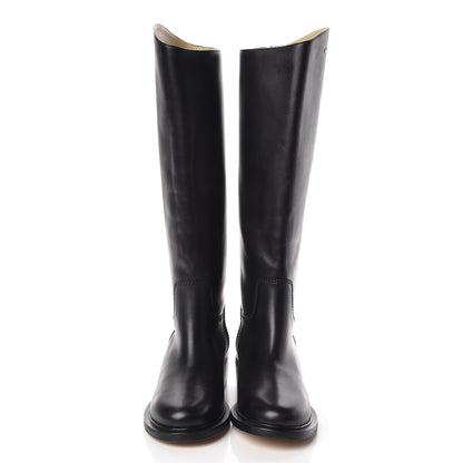 Chanel Calfskin Knee High Boots 41 Black 2 of 7