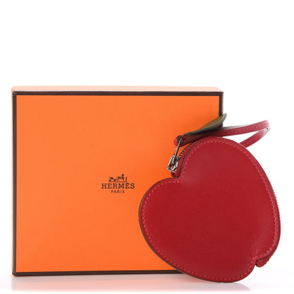 Hermes Tadelakt Tutti Frutti Pomme Coin Purse Wristlet Rouge Vif 9 of 9