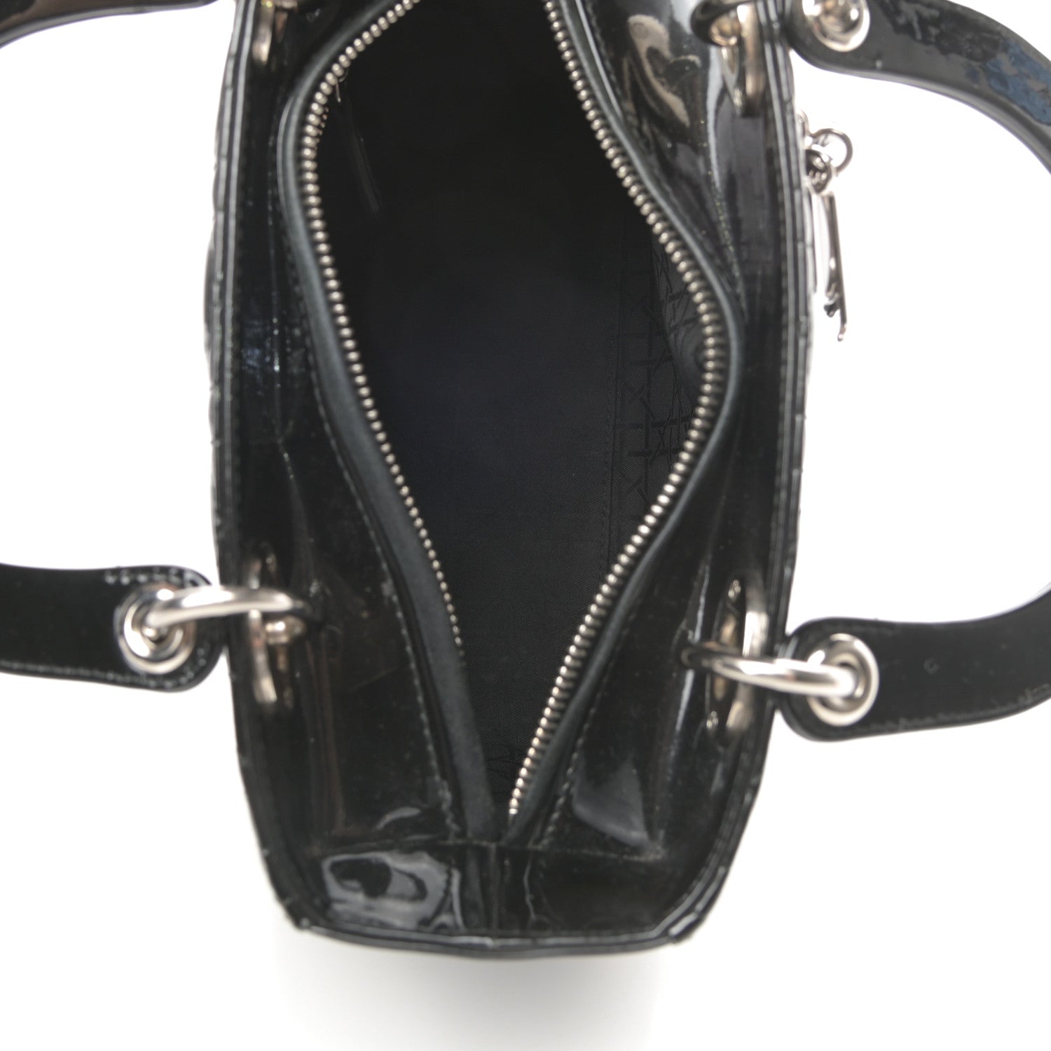 Christian Dior Patent Cannage Medium Lady Dior Black 5 of 11