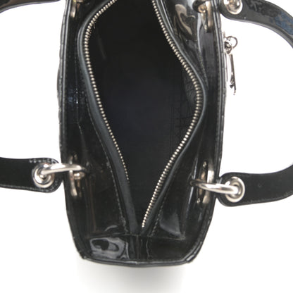 Christian Dior Patent Cannage Medium Lady Dior Black 5 of 11