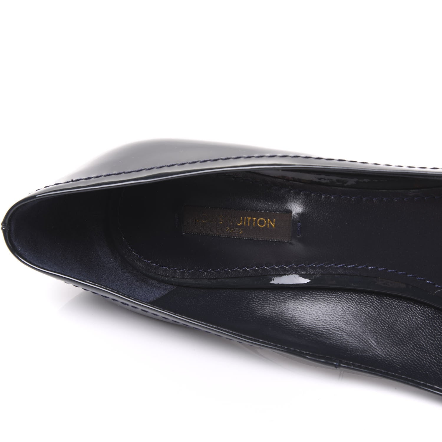 Louis Vuitton Monogram Patent Idylle Buci Open Toe Pumps 39 Black Encre 7 of 9