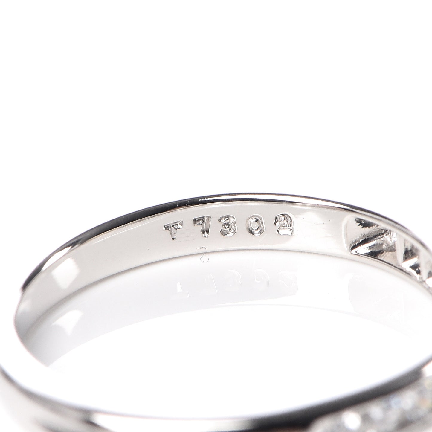 Platinum Diamond 2.5mm Half Circle Wedding Band Ring 50 5.5