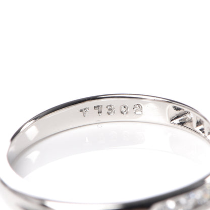 Tiffany Platinum Diamond 2.5mm Half Circle Wedding Band Ring 50 5.5 5 of 5