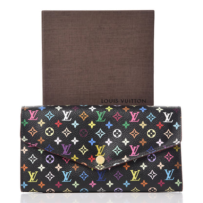 Louis Vuitton Monogram Multicolor Sarah Wallet NM Black Grenade 9 of 9