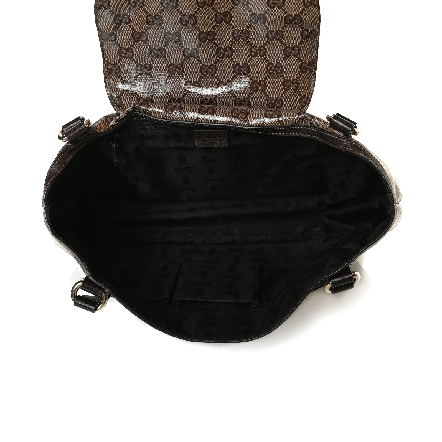 Gucci Crystal Monogram Duchessa Flap Shoulder Bag Dark Brown 11 of 18