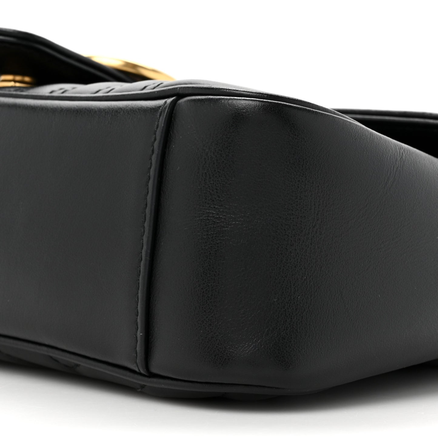 Calfskin Matelasse Small GG Marmont Shoulder Bag Black