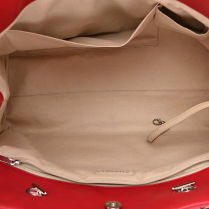 Chanel Calfskin Quilted Large In the Business Tote Red 5 of 10