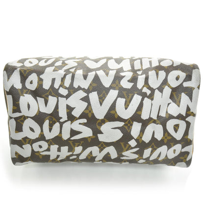 Louis Vuitton Monogram Graffiti Speedy 30 Silver 4 of 7