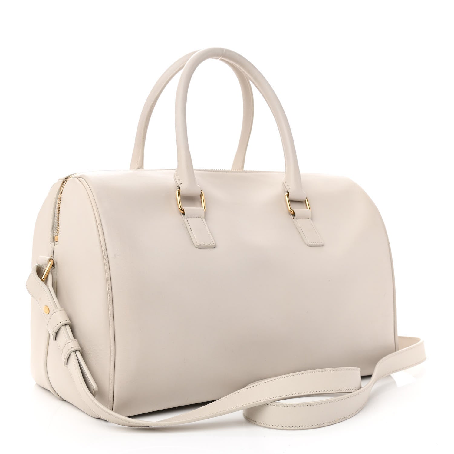Saint Laurent Calfskin Classic Duffle 6 Dove White 2 of 8