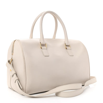 Saint Laurent Calfskin Classic Duffle 6 Dove White 2 of 8