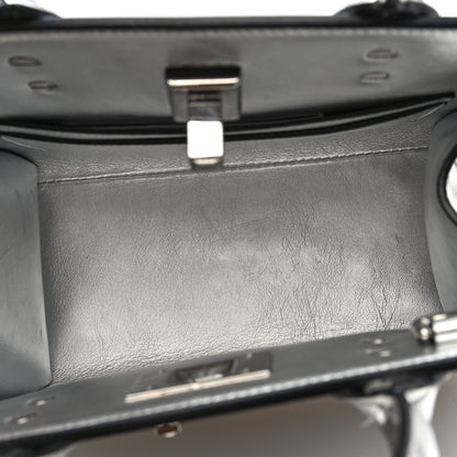 Salvatore Ferragamo Metallic Calfskin Small The Studio Box Bag Argento 5 of 9