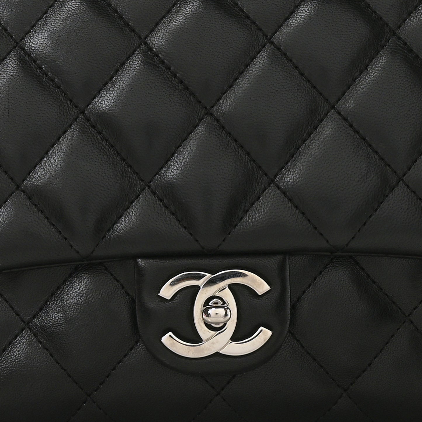 Lambskin Quilted Medium Kelly Flap Black