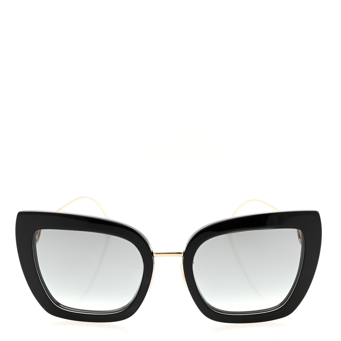 Acetate Metal F is Fendi Square Cat Eye Sunglasses FF 0424/F/S Black