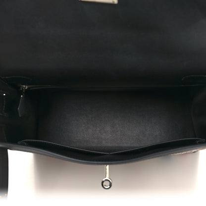 Hermes Swift Toile De Camp Cavalcadour Kelly Sellier 32 Black 5 of 13