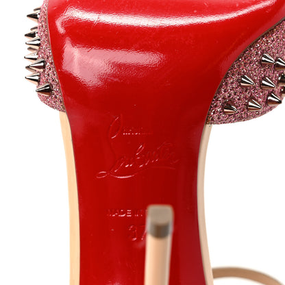 Christian Louboutin Metallic Baila Spike 100 Pumps 37 Poudre Bronze 6 of 8