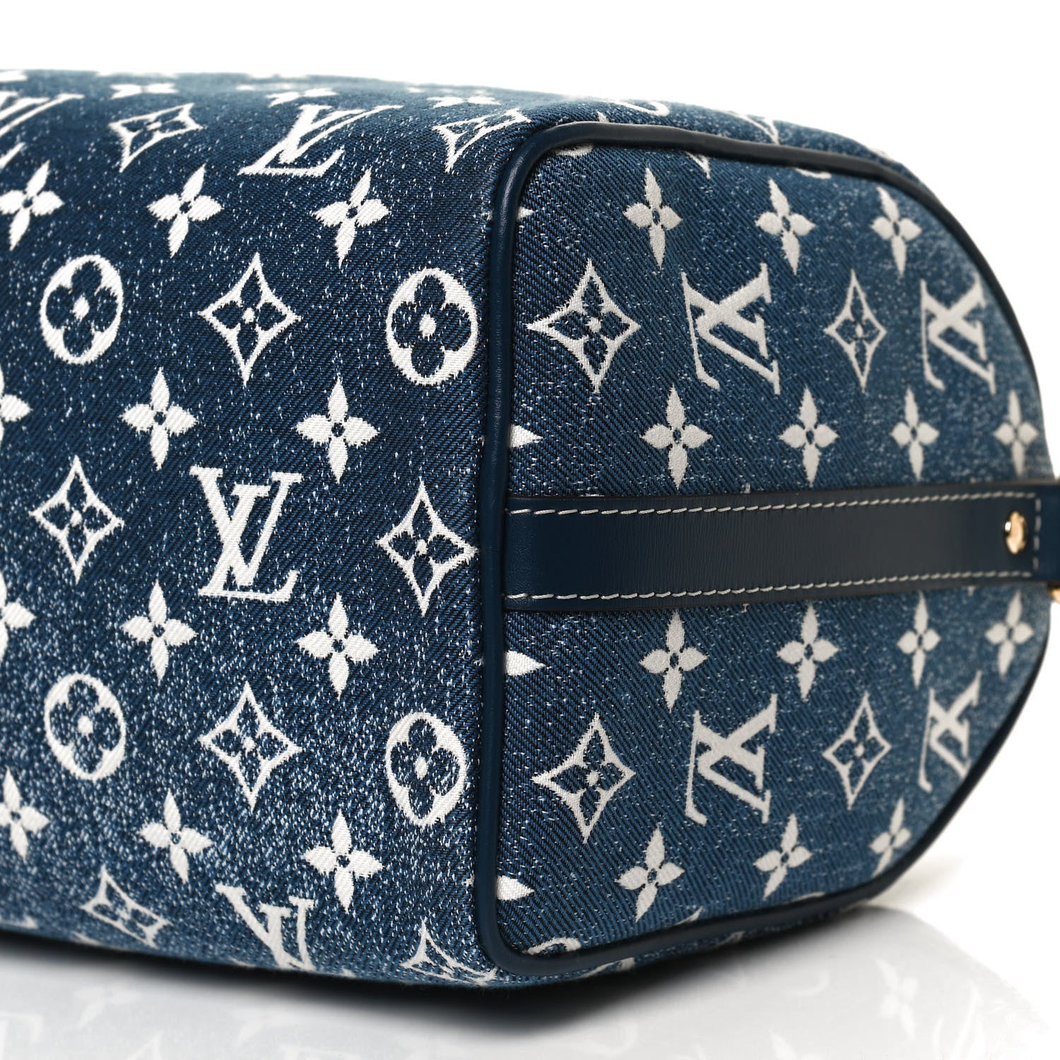 Louis Vuitton Monogram Jacquard Denim Speedy Bandouliere 25 Bleu 11 of 11