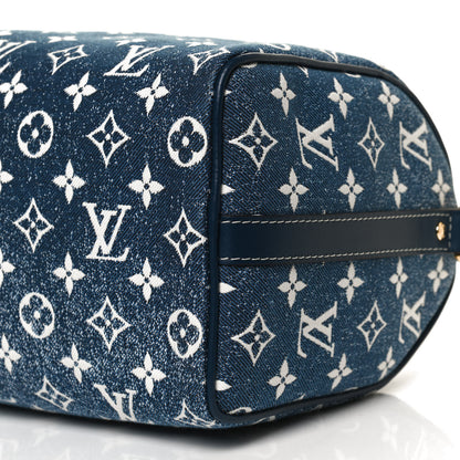 Louis Vuitton Monogram Jacquard Denim Speedy Bandouliere 25 Bleu 11 of 11