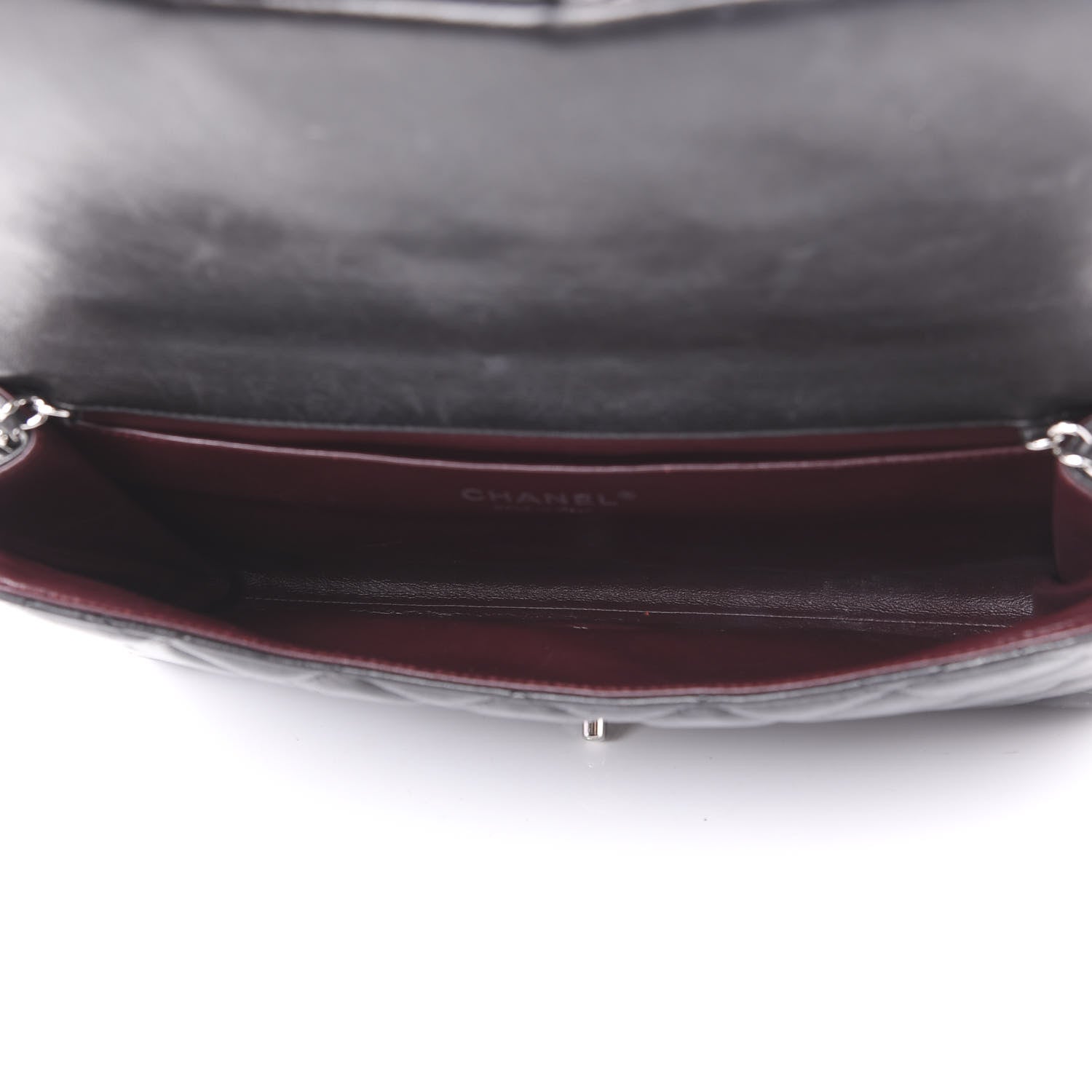 Chanel Lambskin Quilted Clutch With Chain Flap Black 4 of 10