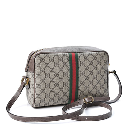Gucci GG Supreme Monogram Web Small Ophidia Shoulder Bag Brown 2 of 9