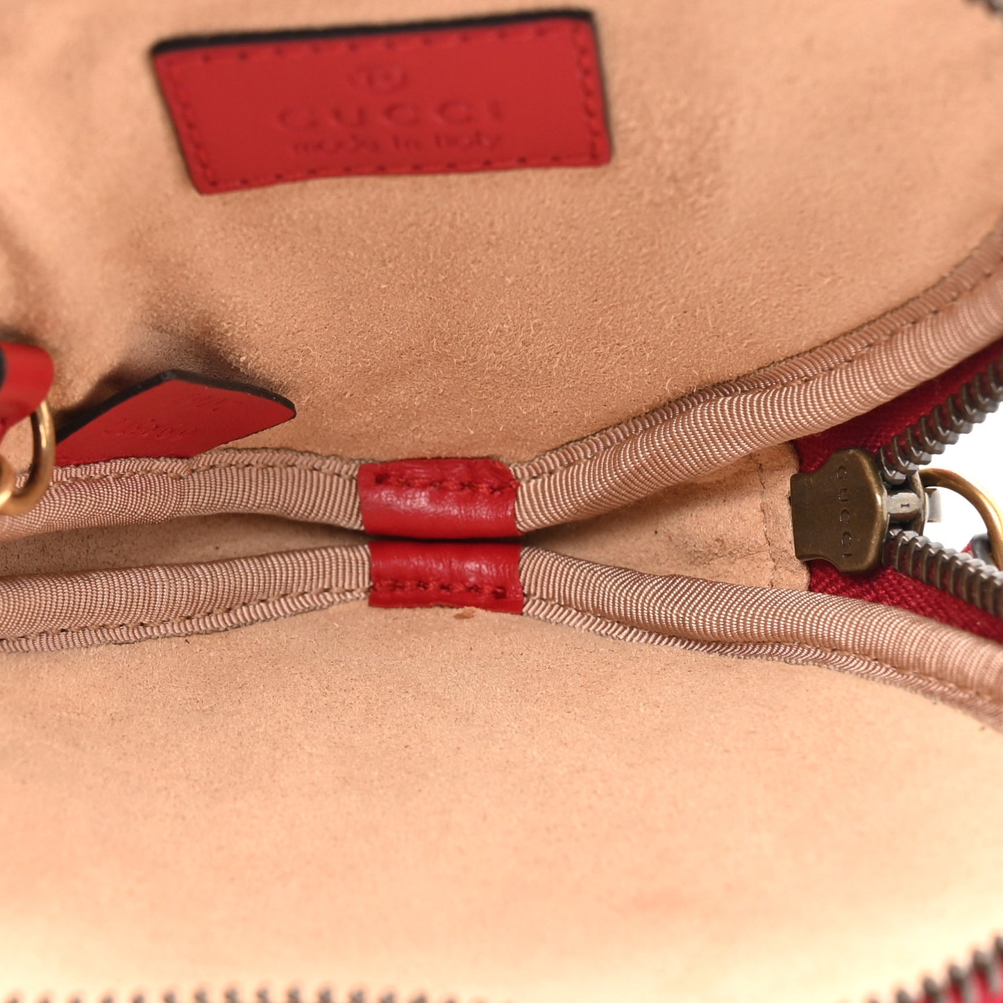 Calfskin Matelasse Chevron GG Marmont Heart Coin Purse Romantic Cerise