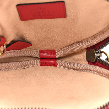 Gucci Calfskin Matelasse Chevron GG Marmont Heart Coin Purse Romantic Cerise 5 of 7