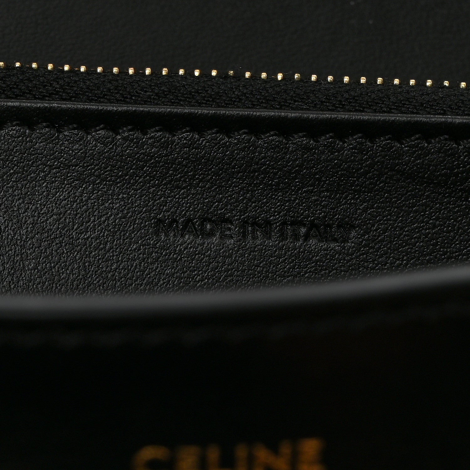 Celine Shiny Calfskin Long Triomphe Wallet Black 7 of 8