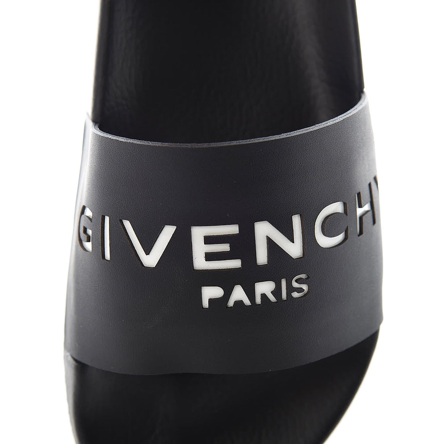 Givenchy Calfskin Logo Womens Pool Slide Sandals 37 Black 5 of 10