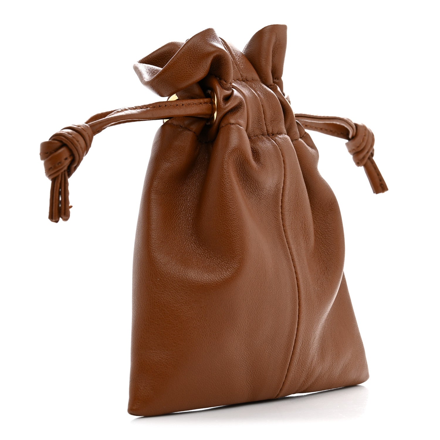 CELINE ブラウンレザードラムバッグ Celine Lambskin Micro Crystal Pouch Soft Tan 1914427 – FASHIONPHILE