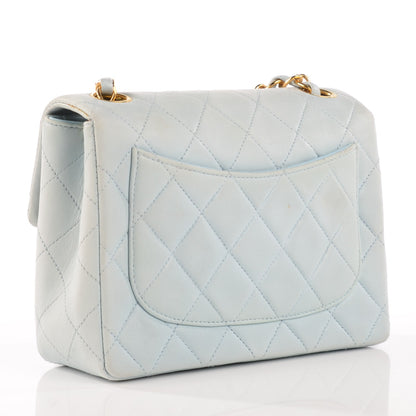 Chanel Lambskin Quilted Mini Square Flap Light Blue 3 of 16