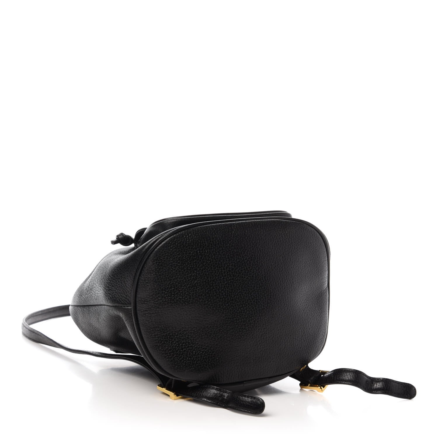 MCM Grained Calfskin Studded Drawstring Backpack Black 3 of 12
