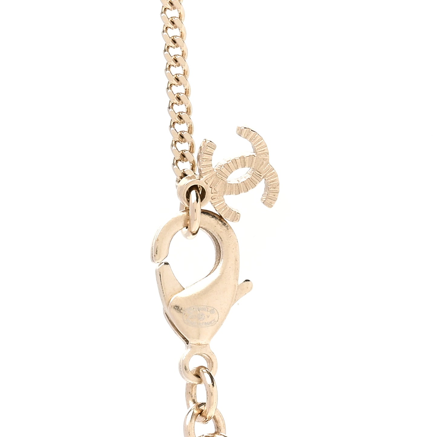 Crystal CC Multi Strand Chain Necklace Gold