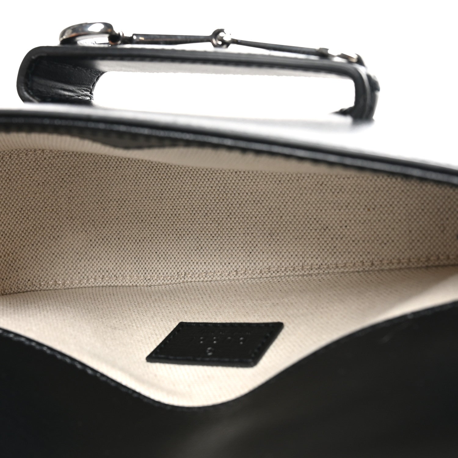 Gucci Demetra Mini Horsebit 1955 Asymmetric Shoulder Bag Black 5 of 10