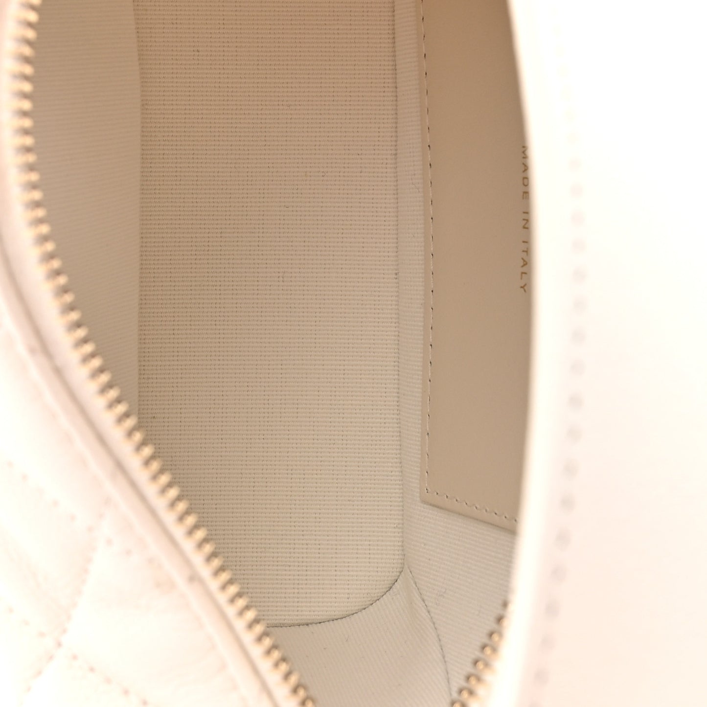 Caviar Quilted Hobo Clutch With Chain White