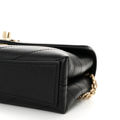Chanel Calfskin Chevron Stitched Coco Waist Bag Black 10 of 10