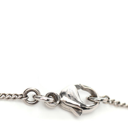 Chanel Crystal Pearl Twisted CC Drop Necklace Silver 4 of 4