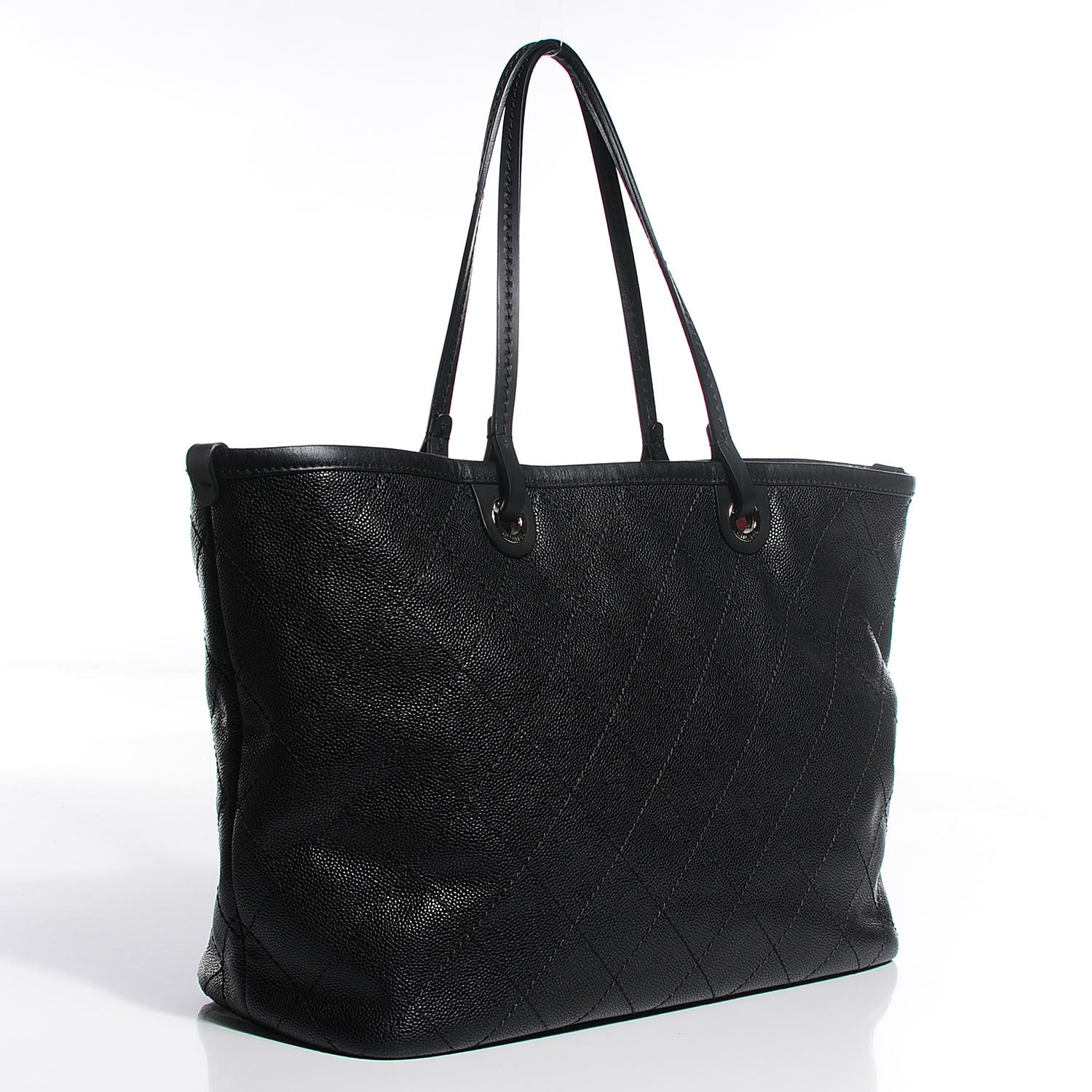 Chanel Grained Calfskin Shopping Fever Large Tote Black 3 of 7