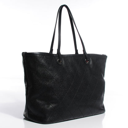 Chanel Grained Calfskin Shopping Fever Large Tote Black 3 of 7