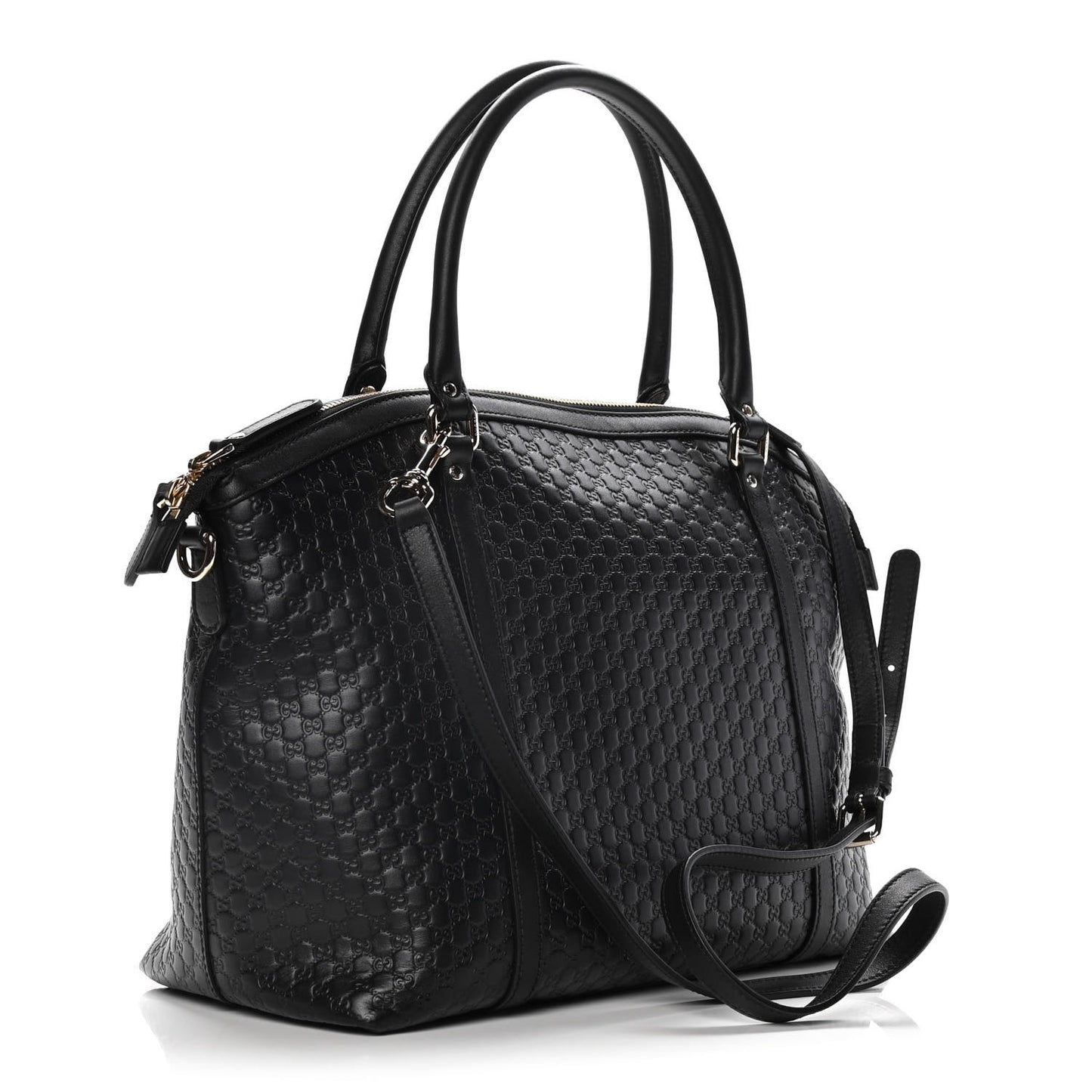 Soft Microguccissima Dome Satchel Black