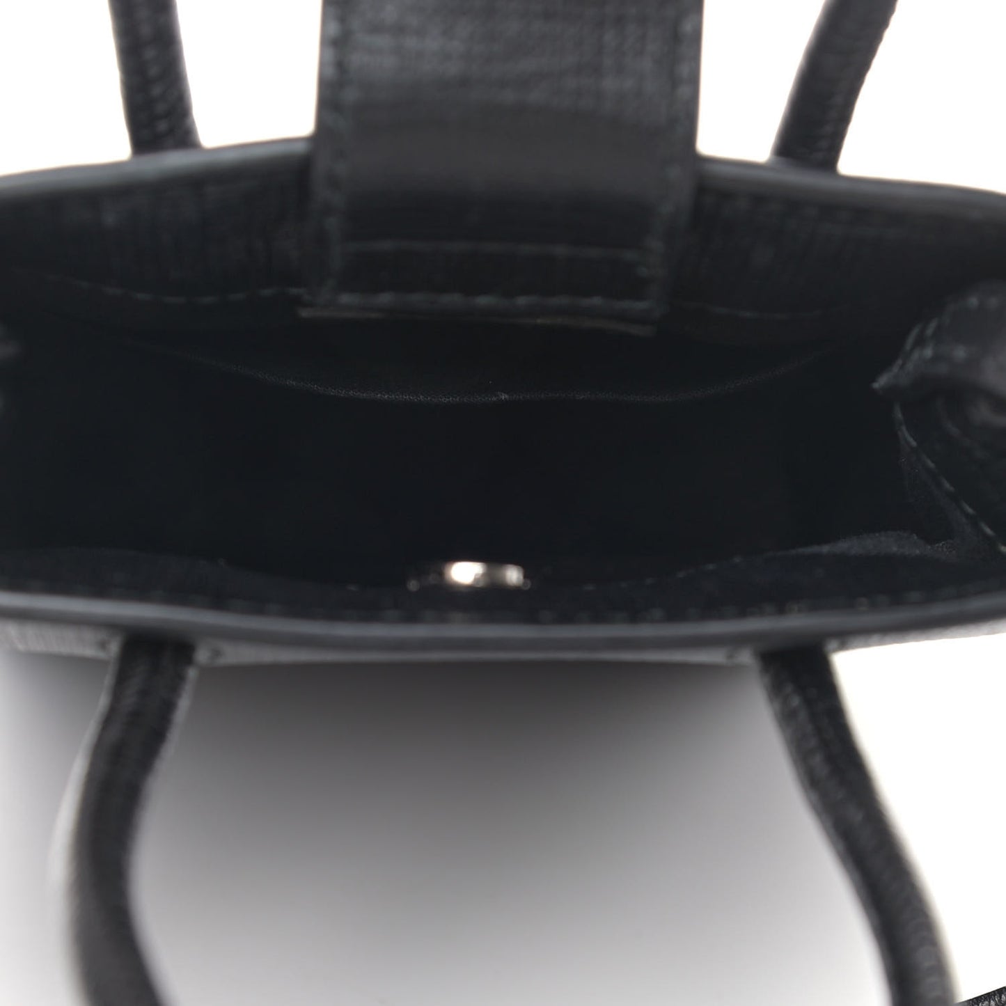 Squared Calfskin Logo Shopping Phone Holder Bag Black