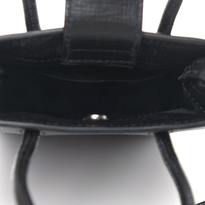 Balenciaga Squared Calfskin Logo Shopping Phone Holder Bag Black 5 of 9
