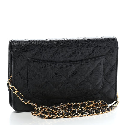 Chanel Caviar Quilted Wallet On Chain WOC Black 3 of 11
