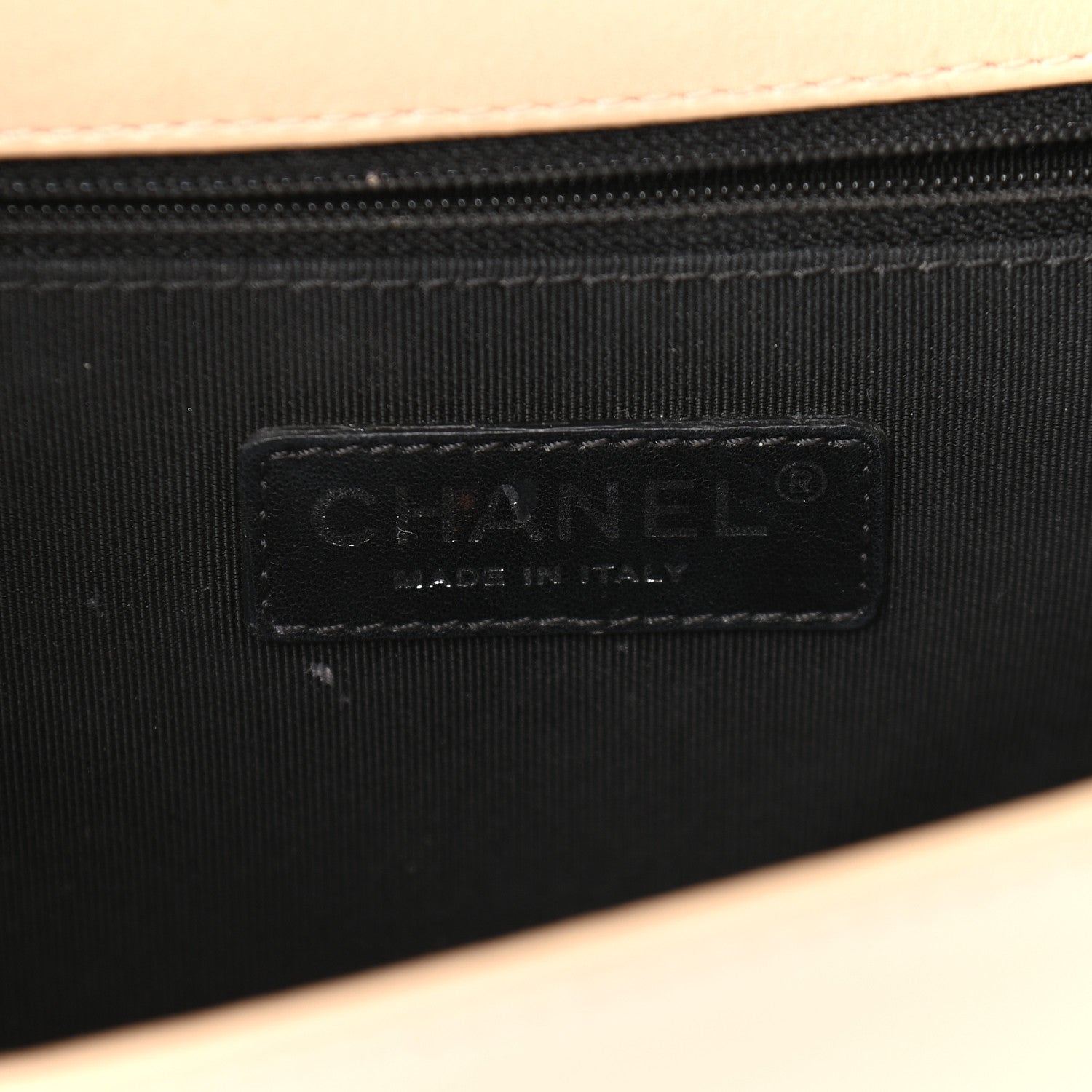 Chanel Patent Calfskin New Medium Boy Flap Plexiglass Beige 5 of 8